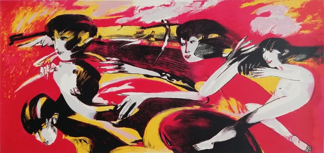 REMO BRINDISI: "Oppositori" Rara Litografia 100x70 Firmata, Numerata. STUPENDA!!