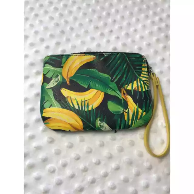 Old Navy Tropical Wristlet Vacay Banana Palm Leaves