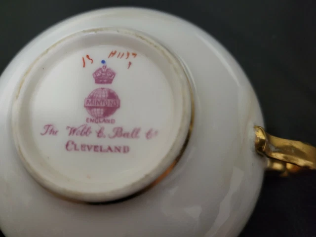Antique Minton 19th C Gold Encrusted Jeweled 2 Trio Cup And Saucer Set Hairlines 3