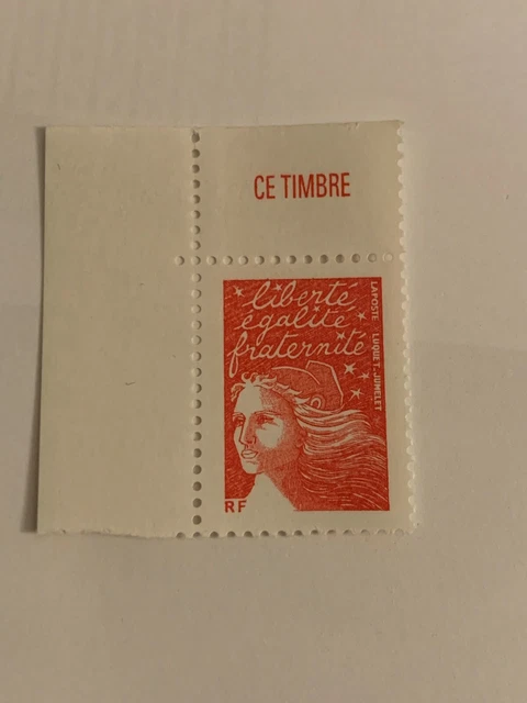 TIMBRE FRANCE NEUF N° 3417a ** MARIANNE DU 14 JUILLET AVEC VIGNETTE COTE 5 €
