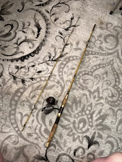 5' Vintage Fishing Old School Rod With Cork Handle and Legendary Zebco 202  Fishing Reel, Works Like Should, Very Good Condition For Age Auction