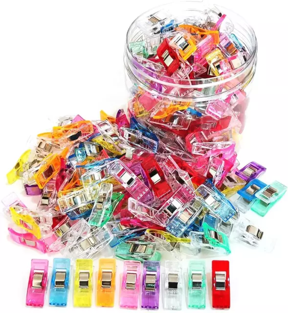 Otylzto Sewing Clips, 100 Pcs with Plastic Box, Premium Quilting Clips for Clips