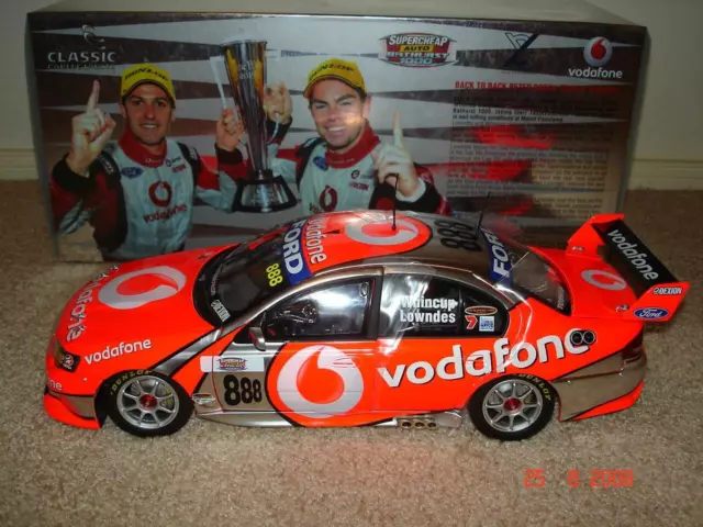 1:18 Ford BF Vodafone Falcon 888 Craig Lowndes /J Whincup 2007 Bathurst Winner