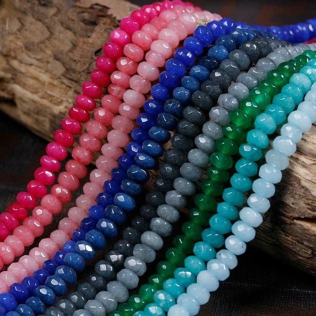 Natural 5x8mm Faceted Jade /Ruby /Emerald Gemstone Rondelle Loose Beads 15" AAA