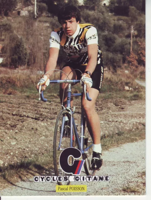 CYCLISME carte cycliste PASCAL POISSON équipe RENAULT elf GITANE 1982