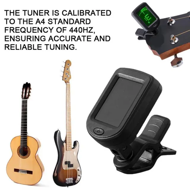 Electric Digital Chromatic LCD Clip-On Tuner  For Guitar Ukulele Violin Acoustic