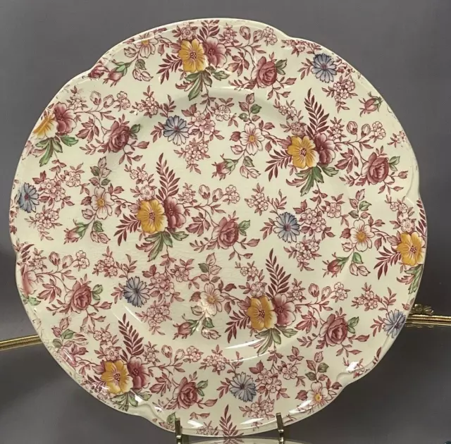 Vintage Johnson Brothers Old English Chintz - Pink Multicolor Floral Pattern