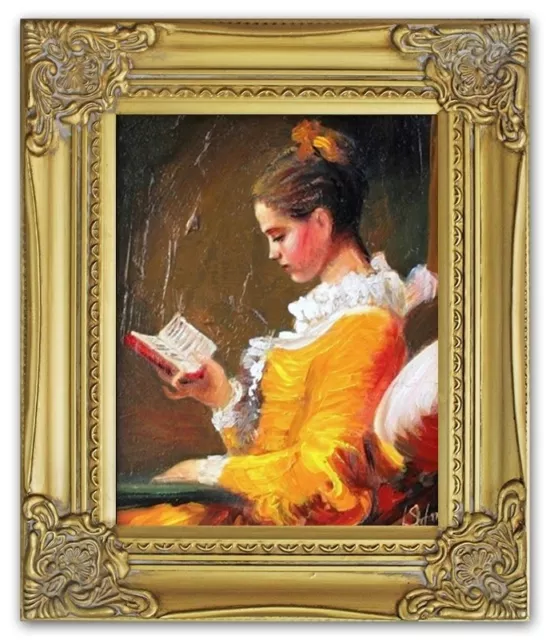 Jean Honore Fragonard - 40x50cm - Pintura Al Óleo Lienzo con Marco Mural G119601