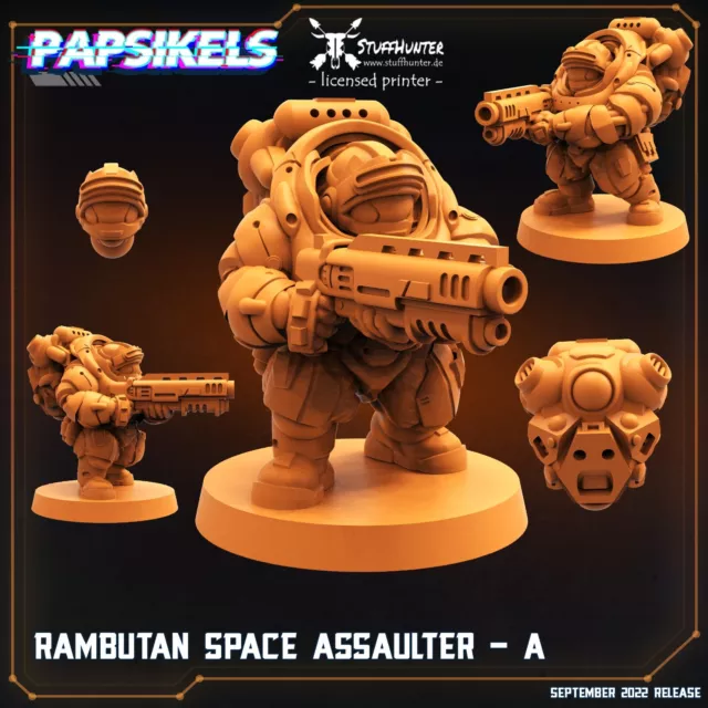 Rambutan Space Assaulters - Papsikels - Scifi Marine  28-32mm Sci-Fi - Assaulter