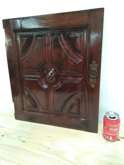 Vintage from 60´s worked door panel oak wood Original Knob - Use as frame - 21"