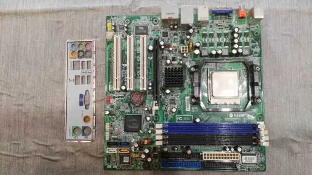PLACA BASE MSI MS-7225 Socket AM2 + CPU + CHAPA TRASERA