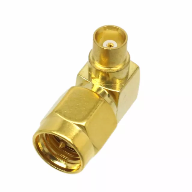 1pce SMA Male Plug to MCX Female Jack RF Coaxial Adapter Connector Right angle