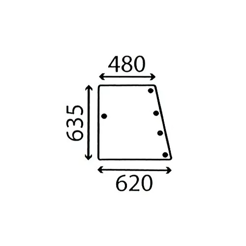 Side Window Glass For International 384 484 584 684 784 884 Tractors L Cab. 2