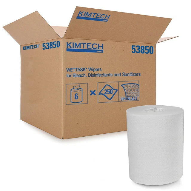 Kimtech WetTask Prep Wipes 250/Roll 6 Rolls/Carton (53850)