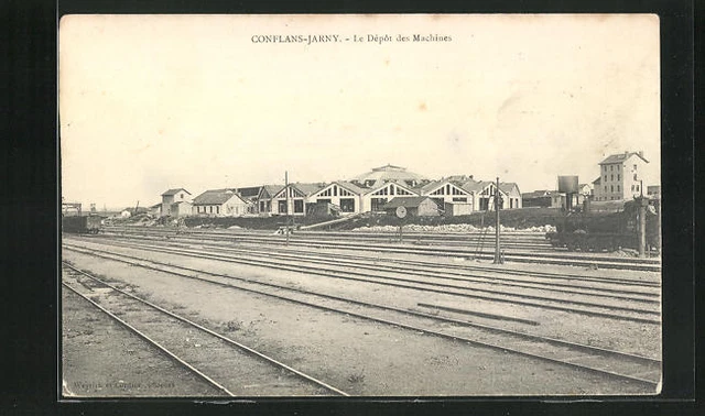CPA Conflans-Jarny, Le Depot des Maschines 1907