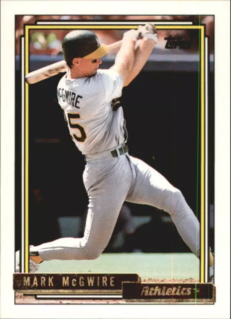 B0600- 1992 Topps Oro #450 Mark Mcgwire Moneta Oakland Atletica Leggera Nm-Mt