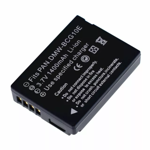 LI-ION 1400mAH DMW-BCG10E DMW-BCG10PP Battery For Panasonic DE-A65 DMC-TZ65