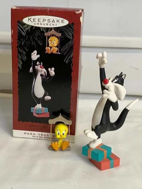 Hallmark 1995 Keepsake Ornament Sylvester & Tweety Looney Tunes Estate Sale!