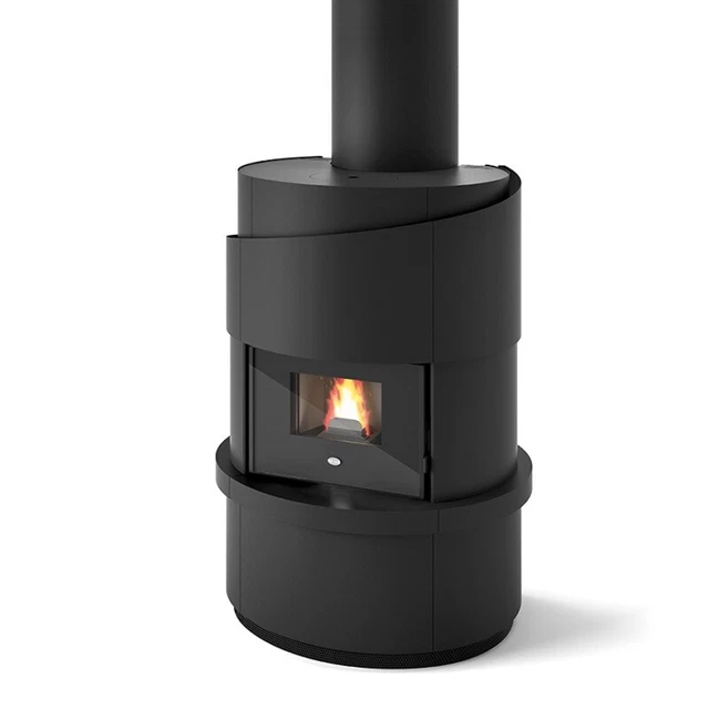 Inserto Caminetto A Pellet Eva Calor Dante Nero 7,5Kw