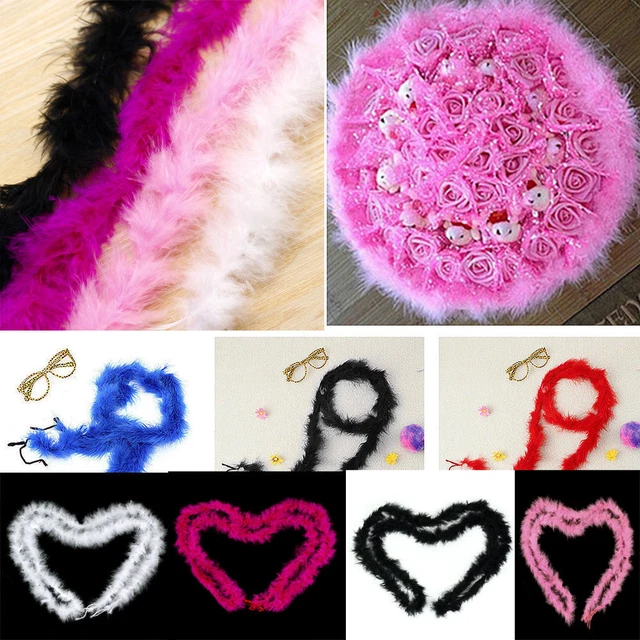 Feather Boa Stripe Fluffy Party Costume Fancy Dress Up Craft Party Wedding Decor