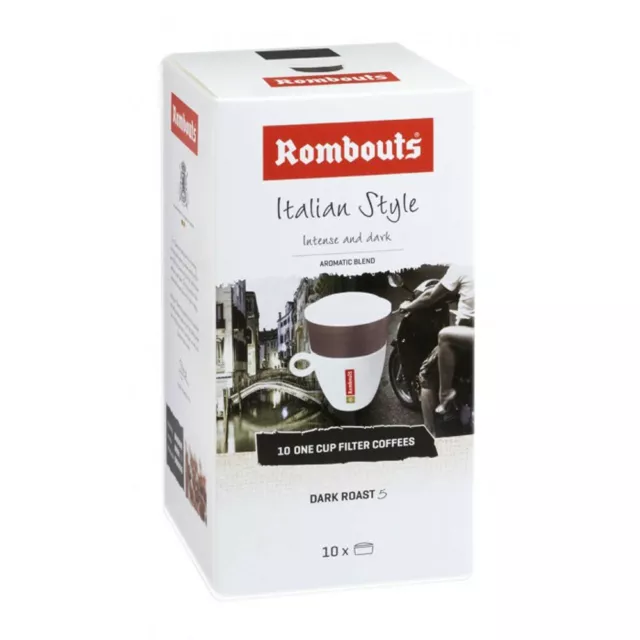 Rombouts Italian Style One Cup Filter Coffee 3 x 10 (30)  Free UK Delivery