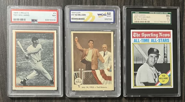 Ted Williams Older High Graded Card Collection