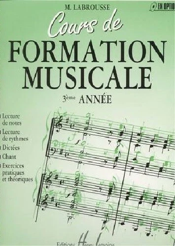 Cours de Formation Musicale - 3ème année - Marguerite Labrousse - CD Inclus