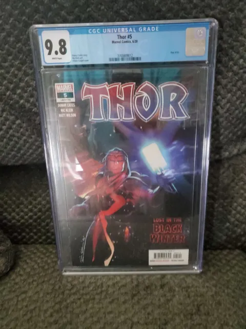 🔑🔥Thor #5 CGC 9.8 White Pages First Black Winter Appearance 1st🔑🔥