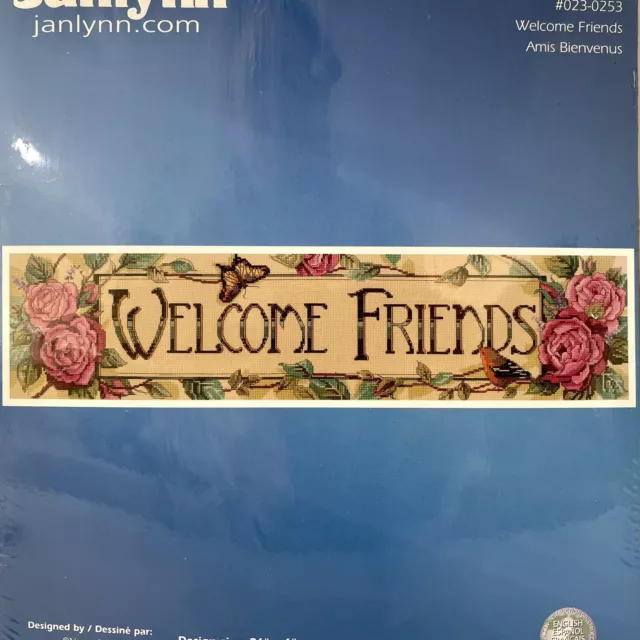 Janlynn Counted Cross Stitch Kit - Welcome Friends - 66cm x 15cm - Tears To Wrap 2