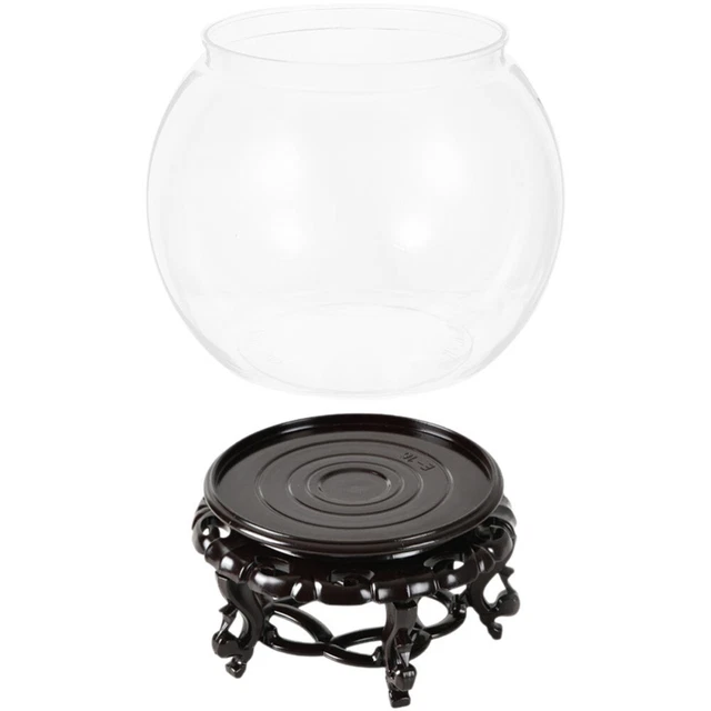 1 Set of Round Fish Bowl Small Fish Tank Desktop Fish Tank Clear Goldfish Bowl