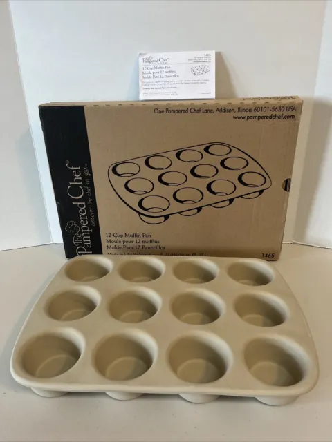 Best The Pampered Chef Stoneware Muffin Pan. Guc. $10. for sale in