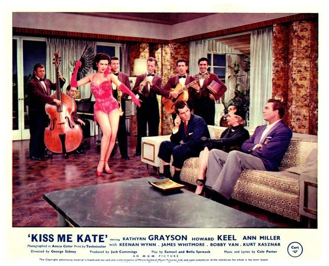 Kiss Me Kate Original Lobby Card Howard Keel Ann Miller Leggy Showgirl tap dance