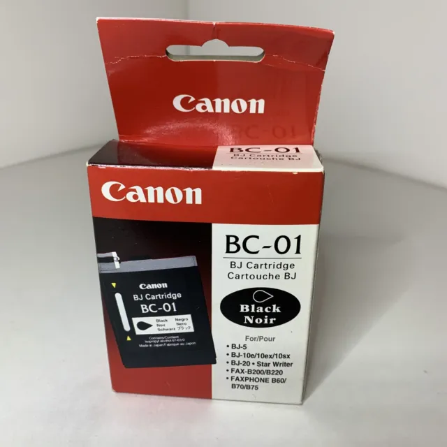 New BC-01 Genuine Black Canon Cartridge BJ-5 BJ-10E BJ-20 B2000/B220 B60/B70/B75
