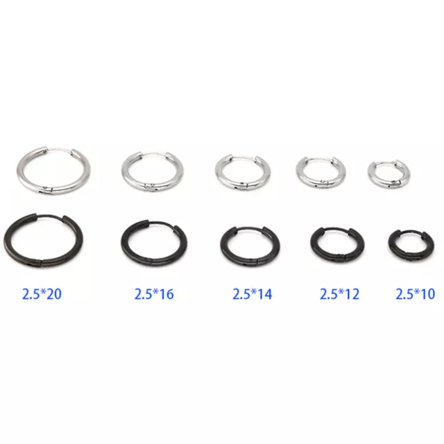 1 Paire Acier Chirurgical Segment Nez Septum Clicker Oreille Helix Tragus 》 2