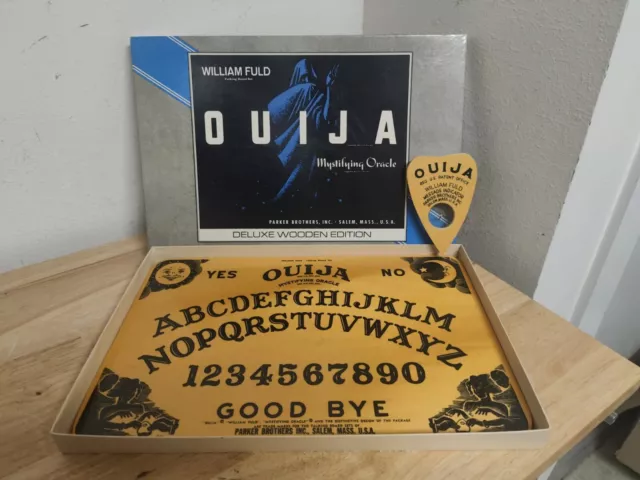 Vintage Parker Brothers Ouija Board By William Fuld Wooden Deluxe Edition