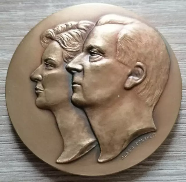 Médaille -Commémorative "Mariage d’Albert II et de Paola - 1959 "  Bronze