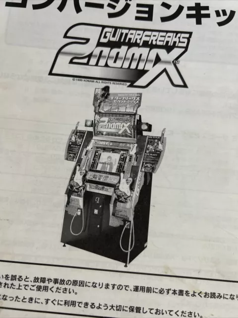 original Japanese guitar freaks 2nd mix.Konami Arcade video game manual