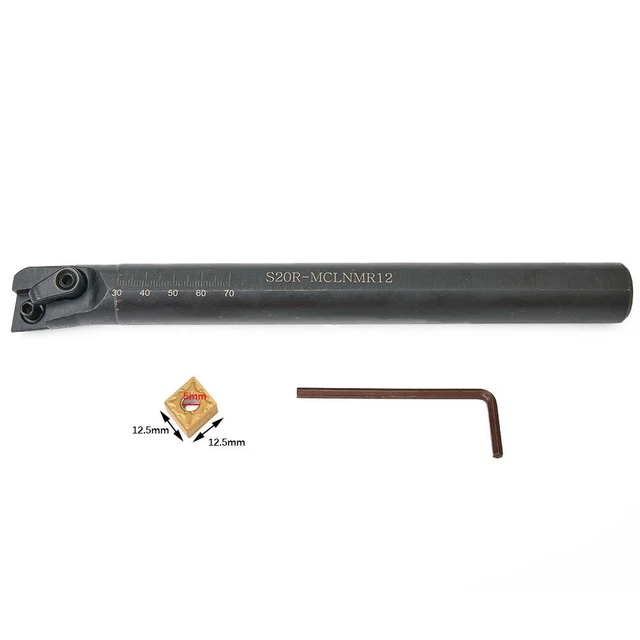 Alliage Acier, 20mm Tige Tour Outils Forage Barre Turning Kit, CNMG1204 20x200mm