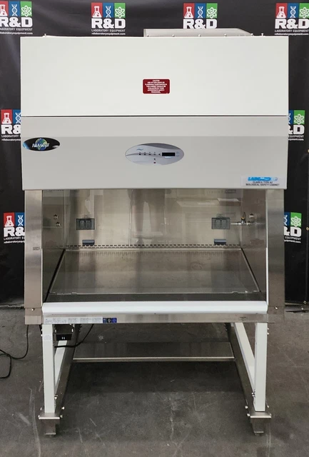 Nuaire 4ft NU-543-400 A2 Biosafety Cabinet w/Hydraulic Stand, No UV - TESTED