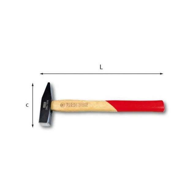 Usag 382 Marteau allemand avec poignée en bois 200 U03820004