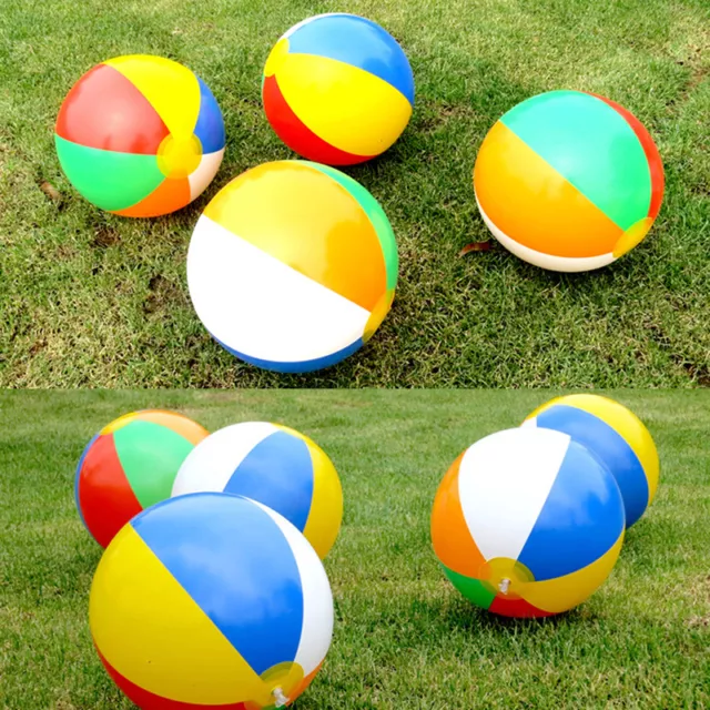 12Pack Inflatable Beach Ball Holiday Swimming Pool Floating Party Play Toy Kids