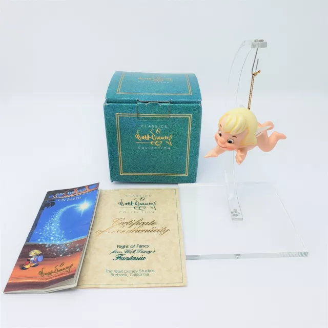 WDCC Disney's Fantasia Cupid Flight Of Fancy Ornament With Box COA & Stand