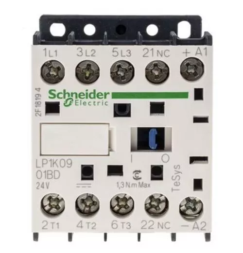 1 x 1 x Schneider Electric TeSys K LP1K 3 Pole Contactor, 3NO, 9 A, 4 kW, 24 V d