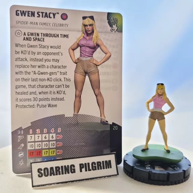 Marvel Heroclix GWEN STACY - 020 UNCOMMON Spider-Man Beyond Amazing