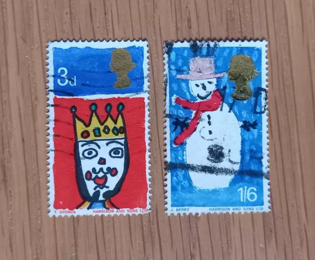 Complete GB used stamp set - 1966 Christmas