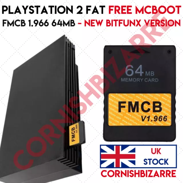 Ps2 Fat Compatible Free Mcboot Fmcb 1.966 64Mb Bitfunx Memory Card - New Version