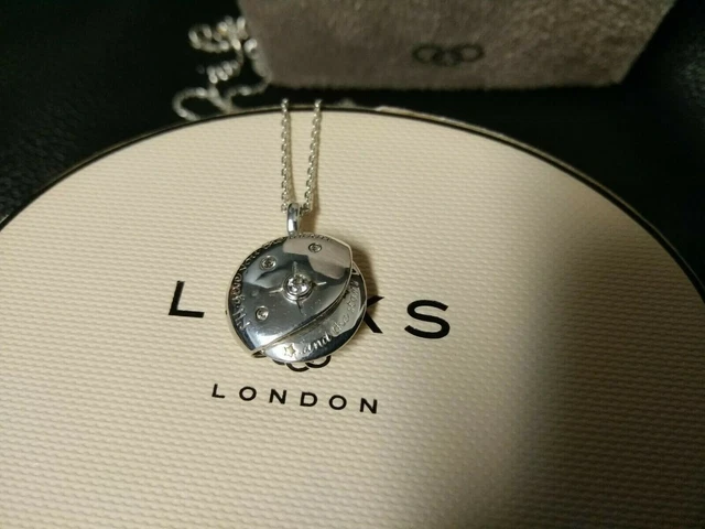 LINKS OF LONDON MOON Diamond Necklace Watch Over Me Silver new