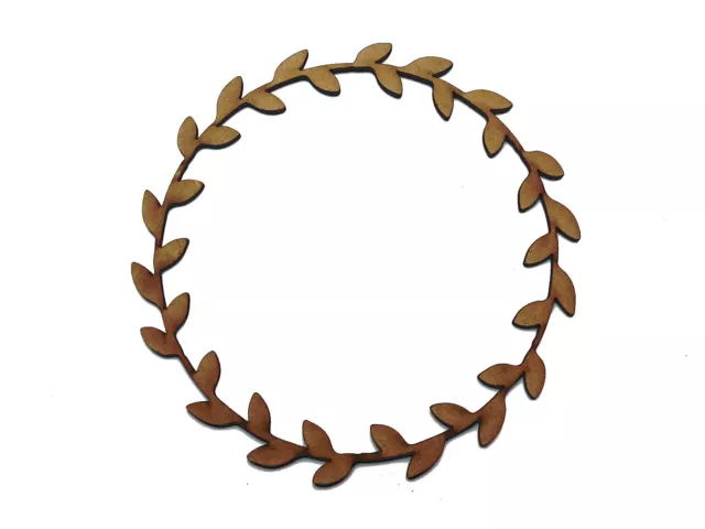 Wooden MDF Leaf Wreath Autumn craft shape laser cut embellishment decoration