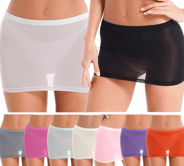 Women Micro Mini Skirt Low Rise Sheer See Through Hip Skirts Lingerie Nightwear