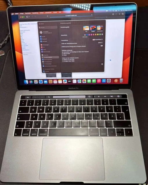 Apple MacBook Pro 13,3 Zoll (256GB SSD, Intel Core i5 8. Gen, 3,9 GHz, 16GB)...